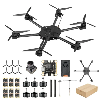 HS-P136M 15kg 6-Rotor FPV Drone 10KM+ ELRS 5.8GHz 8.5kg Payload System